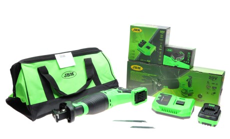 Шабельна пила 4.0Ah Li-ion 2x + зарядка 20V - JBM PROMO-60019
