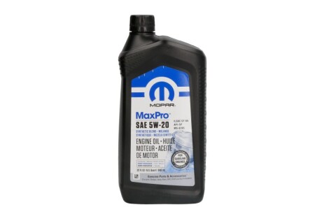 Олива моторна Chrysler Mopar MaxPro 5W-20, 0,946л. - JEEP/CHRYSLER/DODGE 68518202AA
