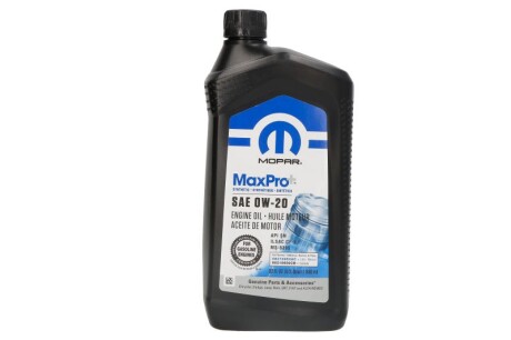 Олива моторна Chrysler Mopar MaxPro+ 0W-20, 0,946л. - JEEP/CHRYSLER/DODGE 68523994AA