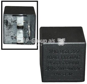 Реле поворотів (3 контакта/12V) VW/Fiat/Peugeot/Citroen/Ford/Opel - (78GG13350AA, 81BG13350AB, 61364257342) JP GROUP 8199200400