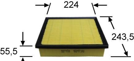 Фильтр воздушный 224/243.5/55.5 - JS ASAKASHI A1519