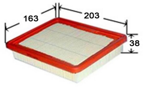 Фільтр повітряний - (2811322301, 990423083736) JS ASAKASHI A9308