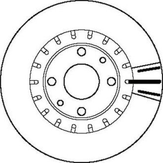 Диск гальмівний ВАЗ 2110-2112 передн. вент. (2 шт.) - (230553) Jurid 562121J