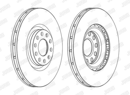 Диск гальмівний - (8D0615301K, 8D0615301M, 8E0615301AD) Jurid 562205JC-1