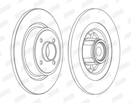 Диск гальмівний - ((7701208230, 7701206328, 230584, 7701206327)) Jurid 562377J-1