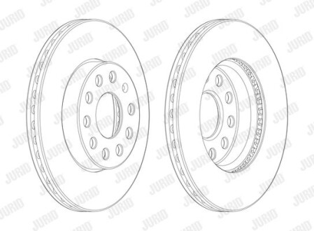 Диск гальмівний - (5Q0615301A, 5Q0615301E) Jurid 562990JC-1
