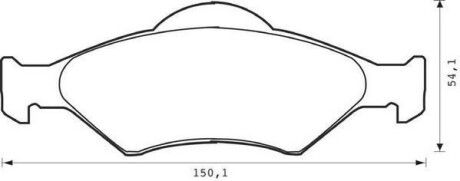 Колодки гальмівні дискові - (5025929, 6162190, YS6J2K021AB) Jurid 571996J