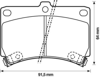 Колодки гальмівні дискові - (b0953328Z, B10049280, BG3449280) Jurid 572145J