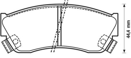 Комплект тормозных колодок, дисковый тормоз - (5520060B10, 5525060B80, 5525064B10) Jurid 572179J