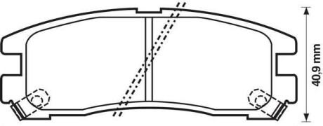 Комплект тормозных колодок, дисковый тормоз - (5820137A00, 58215370A0, 58218372A0) Jurid 572186J