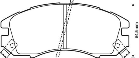 Комплект тормозных колодок, дисковый тормоз - (26296AA040, 26296AA041, 26296AA180) Jurid 572275J