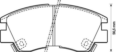 Комплект тормозных колодок, дисковый тормоз - (mb668399, mb316168, mb618455) Jurid 572281J