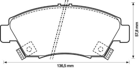 Колодки гальмівні дискові - (45022SZTG00, 45022TF0G00, 45022TF0G01) Jurid 572340J