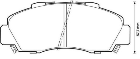 Комплект тормозных колодок, дисковый тормоз - (45022S30G10, V9118H022, 45022SS0518) Jurid 572393J