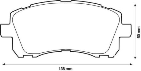 Колодки гальмівні дискові - (26296AC050, 26296AE080, 26296AE210) Jurid 572423J