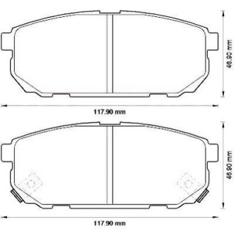 Колодки гальмівні дискові - (3ED00583021, 583023ED01, 583023EE00) Jurid 572549J