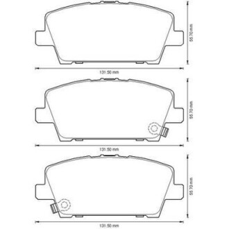 Колодки гальмівні дискові - (45022SMGE00, 45022SMGE01, 45022SMGE50) Jurid 572579J