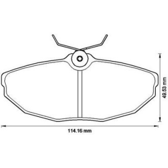 Комплект тормозных колодок, дисковый тормоз - (c2C40194, C2C22316, XR812436) Jurid 573237J