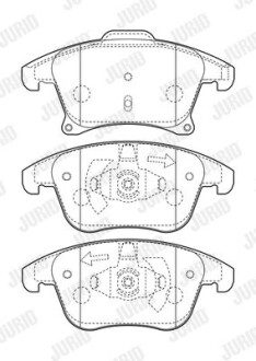 Колодки гальмівні дискові - (1860105, DG9C2K021RC, DG9Z2001A) Jurid 573674J