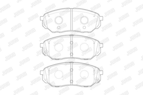 Колодки гальмівні дискові - (58101S1A75, 58101C5A70) Jurid 573782J