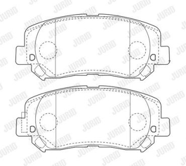 Колодки дискового гальма - (k68225170AC, K68225170AB, K68225170AA) Jurid 573787J