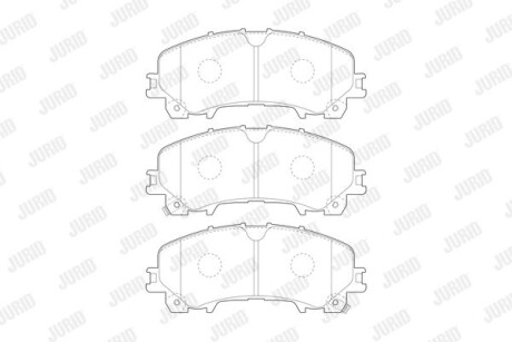 Колодки дискового гальма - (d10605NA0A, D10604GS1B, D10604GA5A) Jurid 573789J