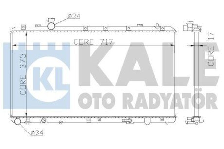 Радіатор охолодження Fiat Sedici, Suzuki Sx4 Radiator OTO RADYATOR - (1770079J10, 1770080JD0) Kale 342120