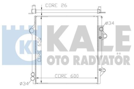 Радіатор охолодження Toyota Fj Cruiser, Land Cruiser Radiator OTO RADYATOR - Kale 342180