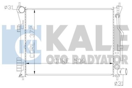 Радіатор охолодження Hyundai Accent Iv, I20 - Kia Rio Iii Radiator OTO RADYATOR - Kale 342280