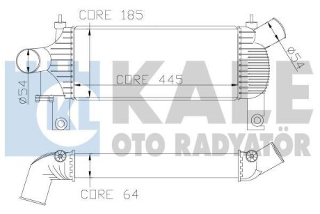 Интеркулер Nissan Navara (07-), Pathfinder (05-) 2.5 dCi - Kale 342355