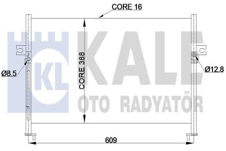 Радиатор кондиционера Hyundai H-1 / Starex, H-1 Box, H100, Porter Condenser OTO RADYATOR - (976064A002, 976064A250, 976064A252) Kale 342425