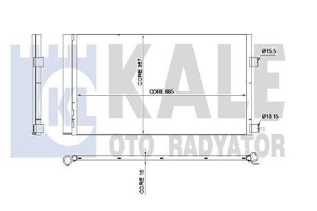 Радиатор кондиционера Renault Kangoo, Laguna, Laguna III, Latitude - Kale 342450