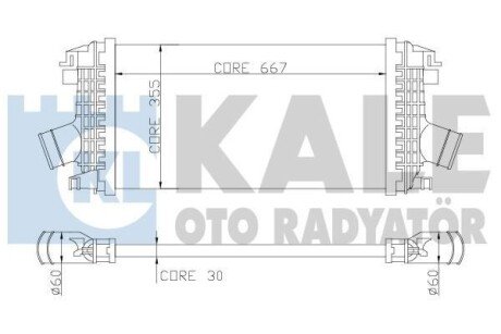 Інтеркулер Chevrolet Cruze, Orlando, Opel Astra J, Astra J Gtc OTO RADYATOR - Kale 344900