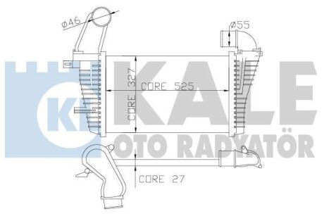 Інтеркулер Opel Astra H OTO RADYATOR - Kale 345900