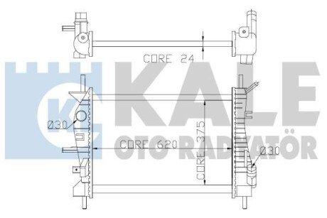 Радиатор охлаждения Ford Mondeo III OTO RADYATOR - Kale 356400