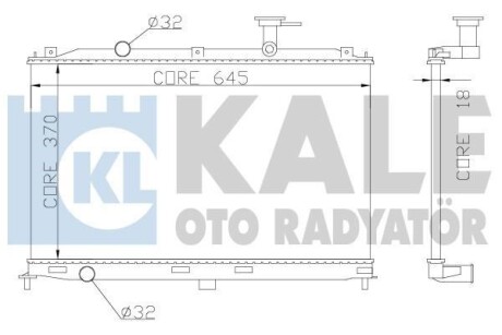 Радіатор охолодження Accent 1.4/1.6 (06-) МКПП/АКПП OTO RADYATOR - (253101E001) Kale 358000