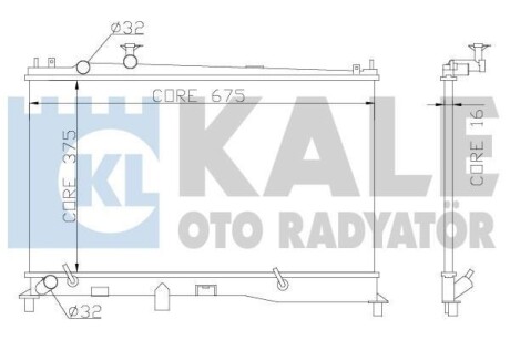 Радиатор охлаждения Mazda 6 OTO RADYATOR - (lf2115200, lf2115200a, lf2115200b) Kale 360000