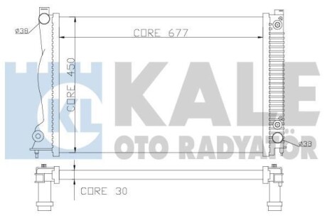 Радіатор охолодження Citroen C1, Peugeot 107, Toyota Aygo OTO RADYATOR - Kale 364600