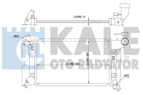 Радіатор охолодження Toyota Avensis OTO RADYATOR - (164000D200A, 164000D200, 164000D210A) Kale 366900