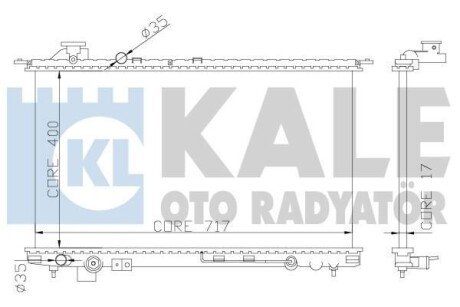 Радіатор охолодження Hyundai Sonata IV, Xg OTO RADYATOR - (2531038050, 2531039500, 253103F000) Kale 369300