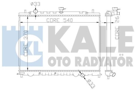 Радиатор охлаждения Kia Rio II OTO RADYATOR - Kale 374300