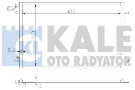 Радиатор кондиционера AudI A6 OTO RADYATOR - Kale 375300