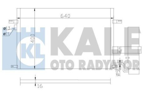 Радіатор кондиціонера Chevrolet Lacetti, Nubira - Daewoo Lacetti, Nubira Condenser OTO RADYATOR - Kale 377100