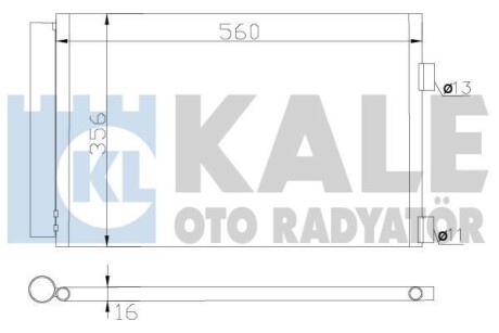 Радіатор кондиціонера Citroen Belingo, C4, C4 I, C4 Picasso I OTO RADYATOR - (6455CY, 6455GK, 9650545980) Kale 377900