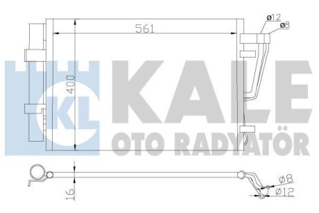 Радіатор кондиціонера Hyundai I30, Kia CeeD, Pro CeeD OTO RADYATOR - (976061H000, 976062H000, 976062H010) Kale 379200