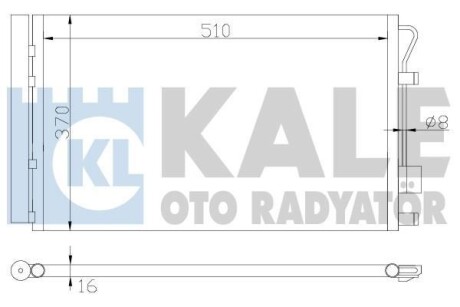 Радіатор кондиціонера Accent 1.4,1.6 (10-) OTO RADYATOR - Kale 380200