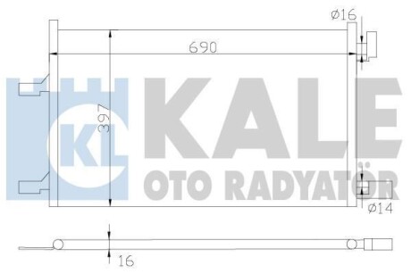 Радиатор кондиционера Chevrolet Cruze, Orlando, Opel Astra J, Astra J GTC OTO RADYATOR - Kale 385300