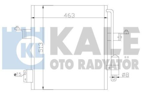 Радіатор кондиціонера Mitsubishi L200 2.5TD (06-) АКПП,МКПП OTO RADYATOR - Kale 393100