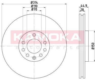 Tarcza hamulc. opel vectra c 02- - (00569005, 0569005, 569005) KAMOKA 1031125