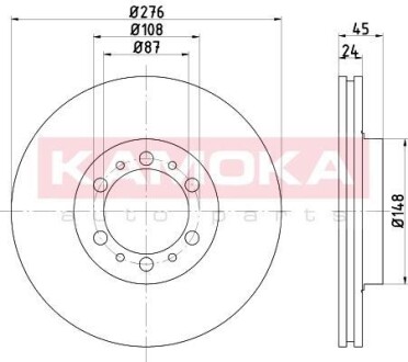 Tarcza hamulc. mitsubishi pajero 91-99 wen (szt.) - KAMOKA 1031141